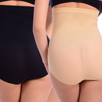 Thumbnail for Hi Waist Shaper With Full Size Panty - BLACK, TAN - 2 PACK -