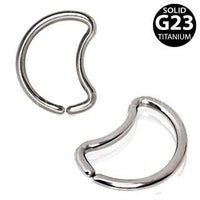 Thumbnail for Titanium Crescent Moon Seamless Cartilage Earring -