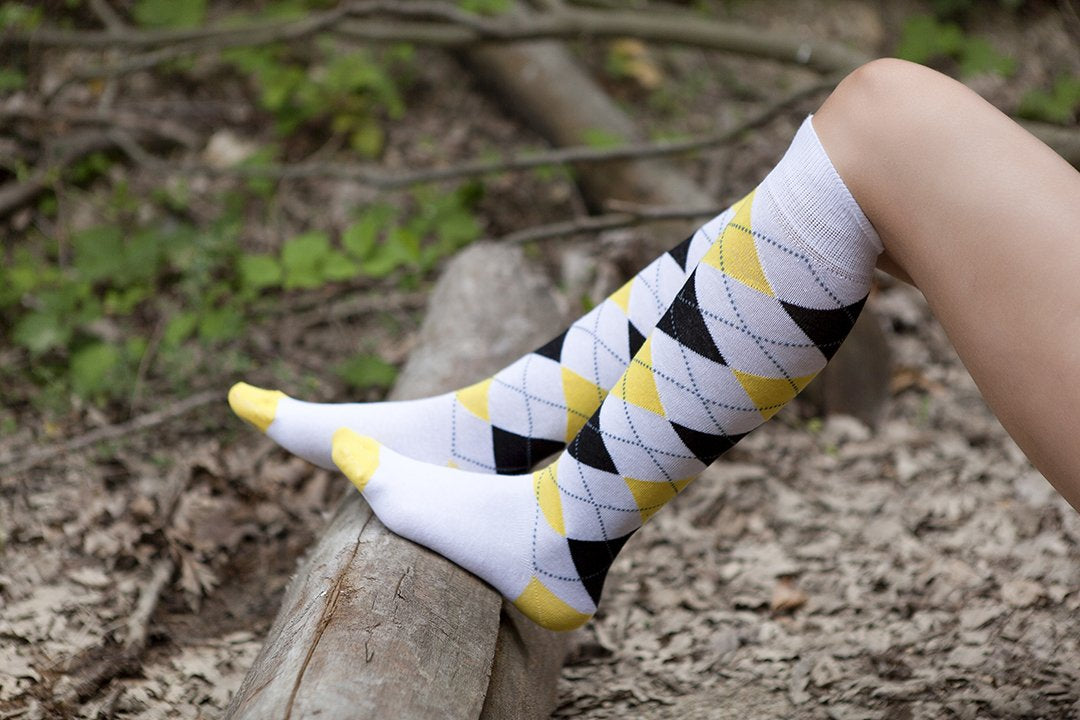 Women's Mixed & Match Argyle Knee High Socks Set - 5 PACK -