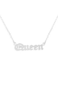 Thumbnail for Queen Pendant Chain Necklace - 2 FINISHES -