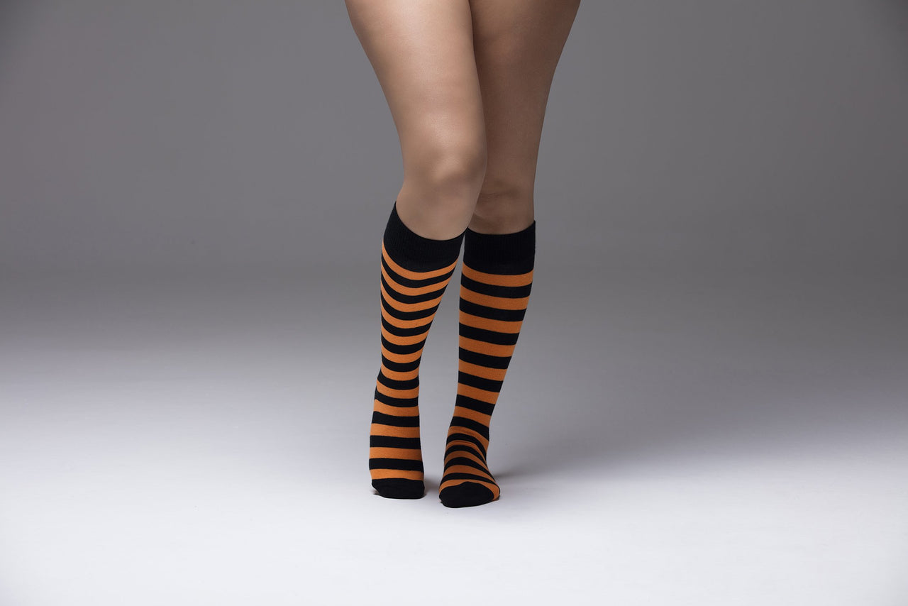 Women's Ginger Stripe Knee High Socks - 1 COLOR -