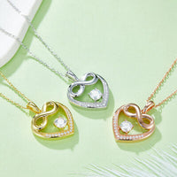 Thumbnail for Moissanite 925 Sterling Sliver Heart Necklace