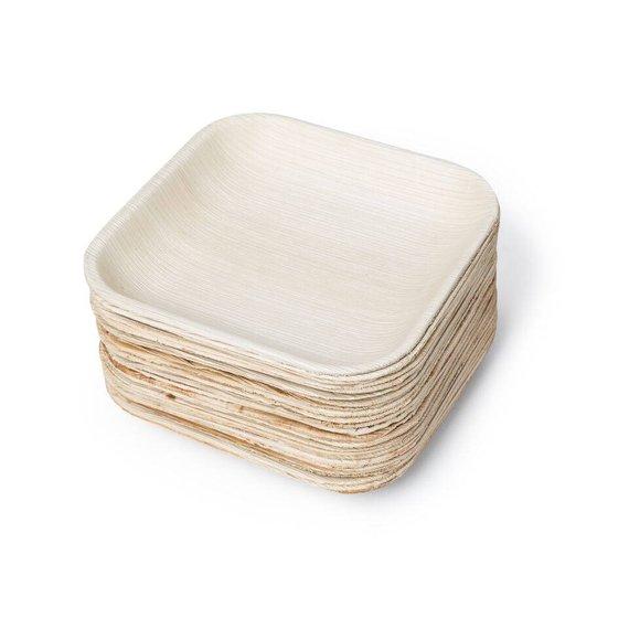 Palm Leaf Plates Square 7" Inch (Set of 100/50/25) - GREAT FOR PARTIES! -