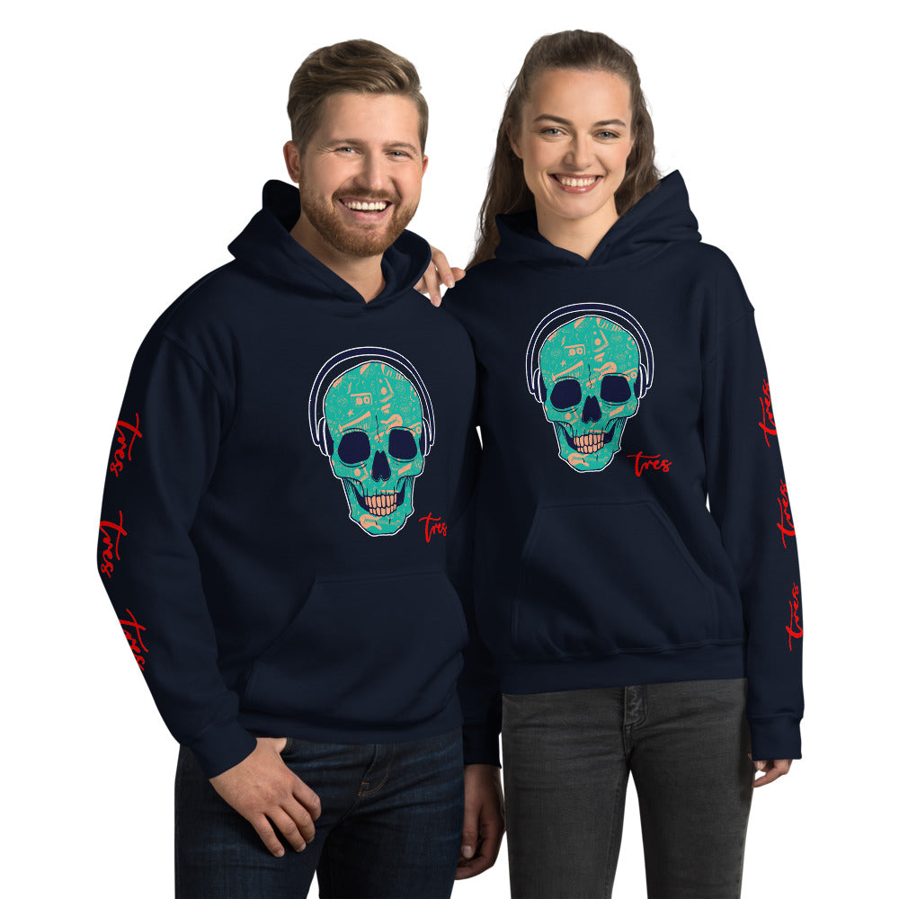 Tres Palma - "DJ Skull" - Unisex Hoodie - 11 COLORS -