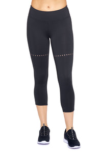 Thumbnail for Women's Faux Seam Laser Cut Capri - 1 COLOR