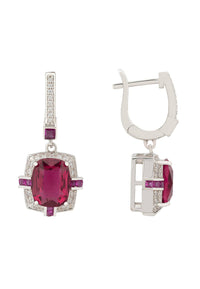 Thumbnail for LATELITA - Clarence Silver Earrings Ruby -