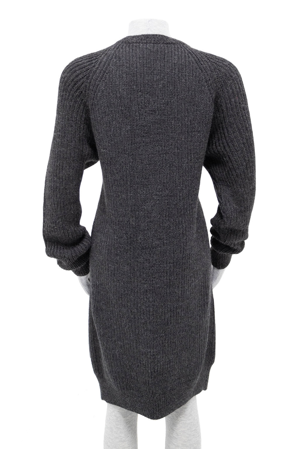 Cabin Measures - Heavy Knit Alpaca Wool Sweater Coat in Carbon -