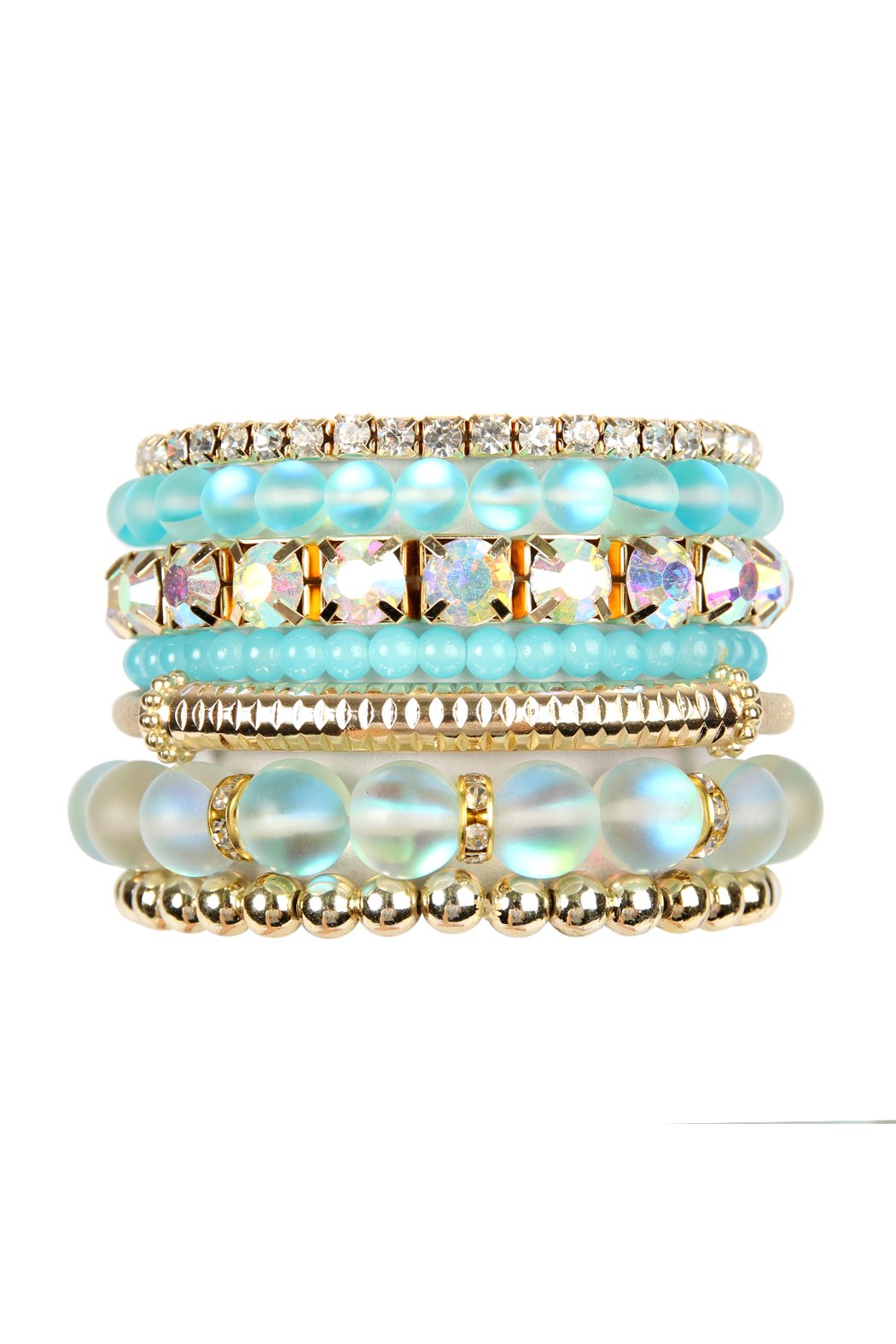 Mermaid Glass Stretch Bracelet - 7 COLORS -