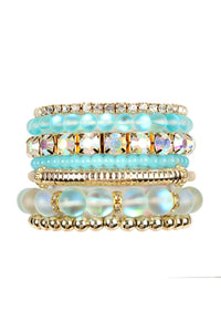 Thumbnail for Mermaid Glass Stretch Bracelet - 7 COLORS -