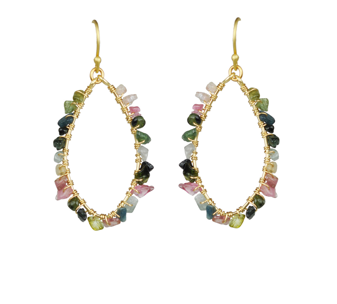 Gena Myint - Mixed Tourmaline Earrings -