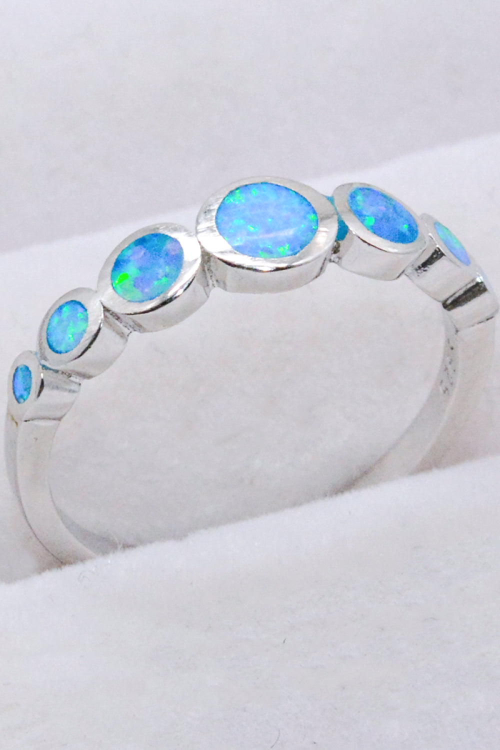 925 Sterling Silver Multi-Opal Ring - T - SIZES 6 THRU 9 - 1 COLOR -