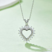 Thumbnail for Moissanite 925 Sterling Silver Heart Pendant Necklace