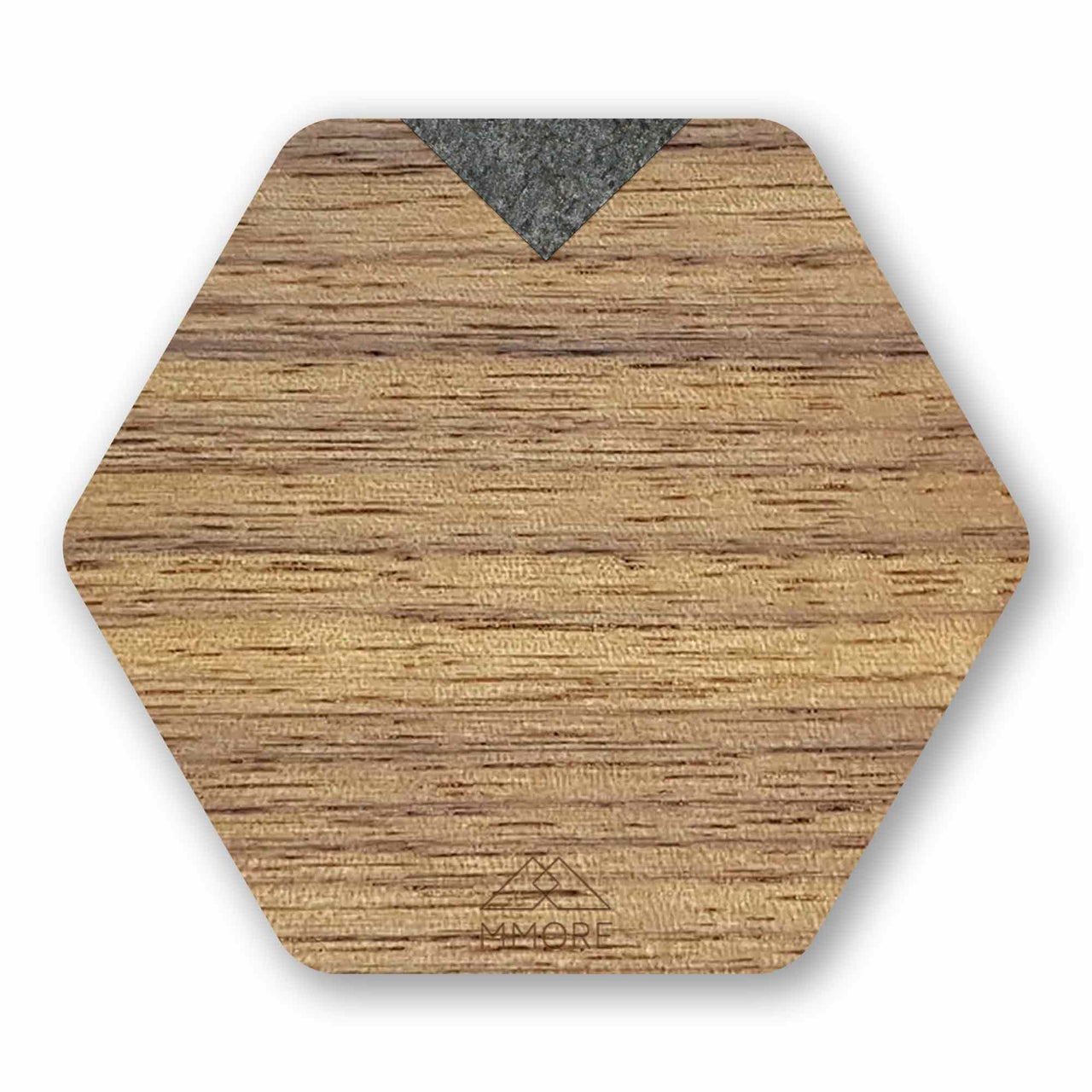 MMORE - Wooden Coasters - American Walnut / Set of 4 Coasters - 10 THUMB HANDLE COLORS -