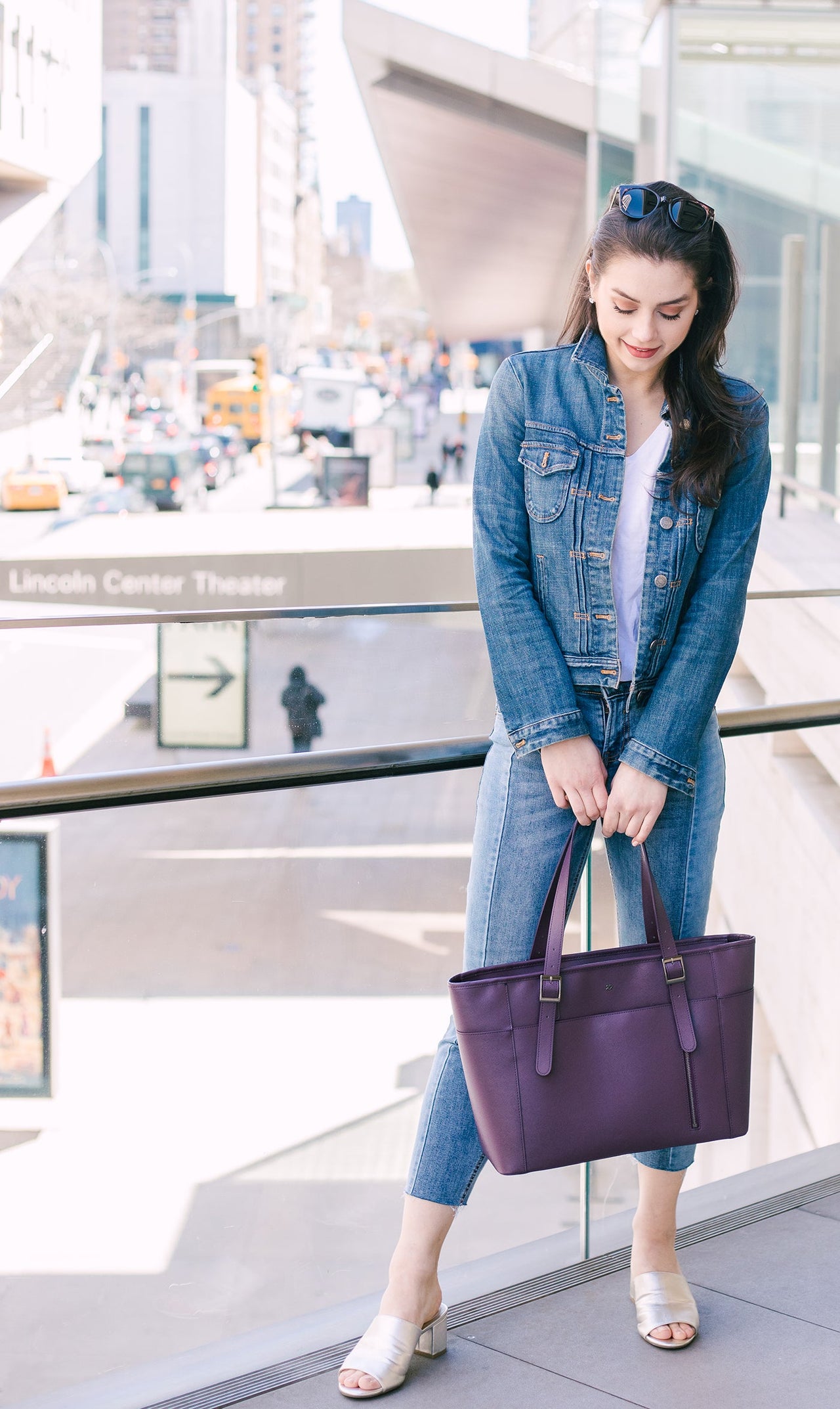 GUNAS NEW YORK - Miley - Purple Vegan Leather Laptop Bag - 1 COLOR -