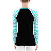 Thumbnail for FYC - Women's Reels and Reefs Striped Sea Skinz Performance Rash Guard UPF 40+ - 1 COLOR -