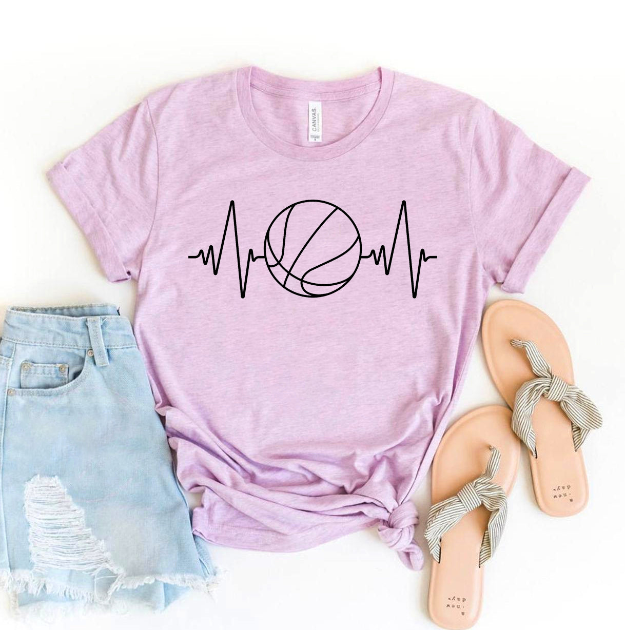 Basketball Heartbeat T-Shirt - 12 COLORS -