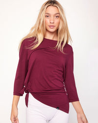 Thumbnail for Rebody - Anen Side Tie 3/4 Sleeve Top - 2 COLORS -