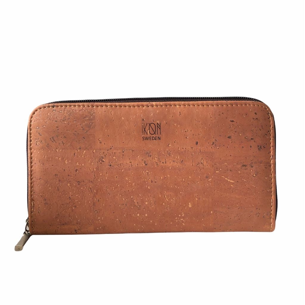 IKON SWEDEN - Cork Leather Zip Wallet - Rosy Brown - 1 COLOR -