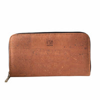 Thumbnail for IKON SWEDEN - Cork Leather Zip Wallet - Rosy Brown - 1 COLOR -