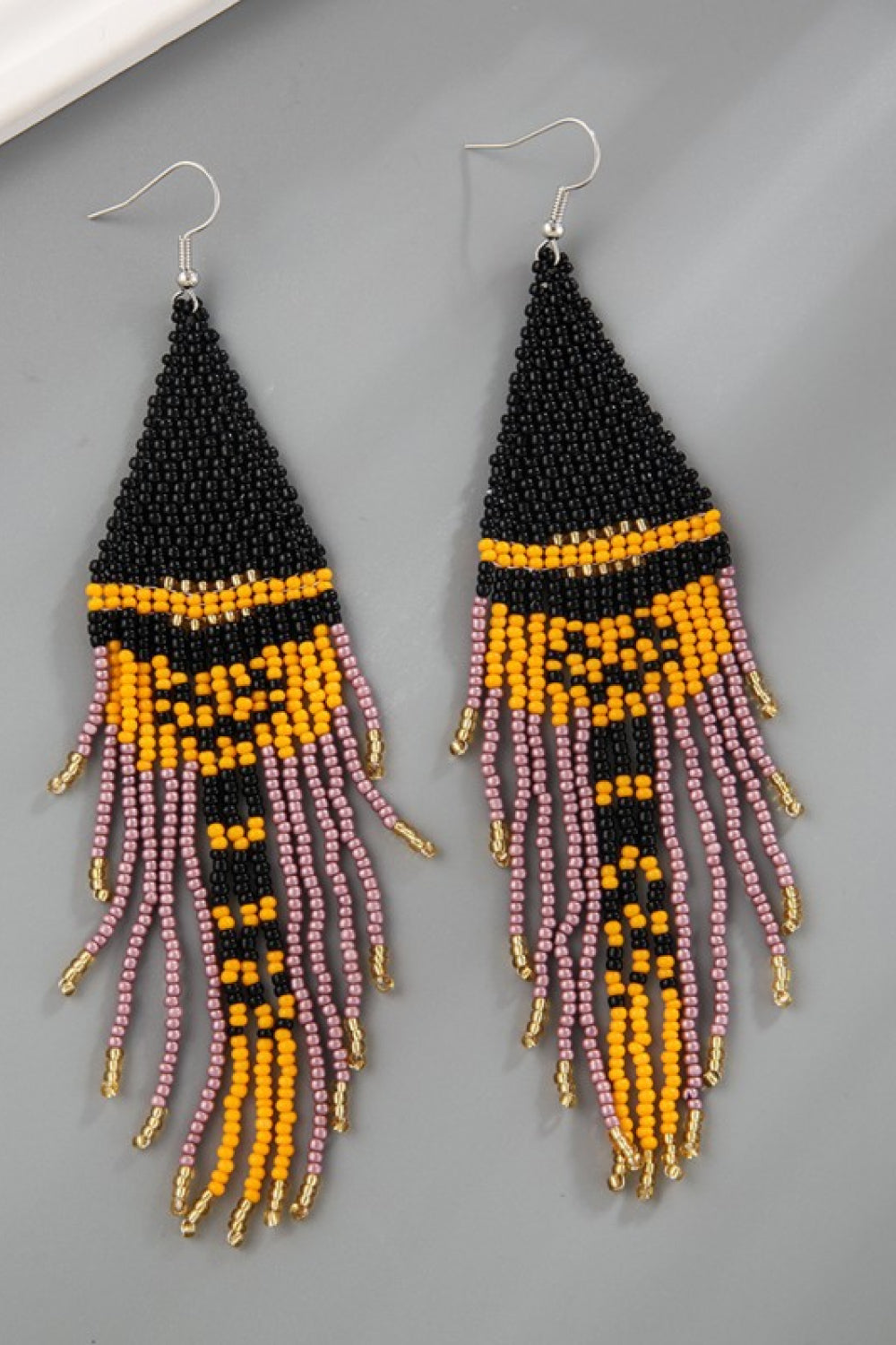 Beaded Dangle Earrings - T - 4 STYLES -