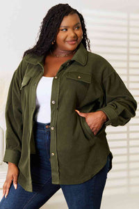 Thumbnail for Heimish Cozy Girl Full Size Button Down Shacket - SIZES S THRU 3XL - T - 1 COLOR -