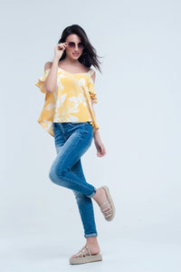 Thumbnail for Q2 - Yellow Flower Top and Ruffles Detail - 1 COLOR