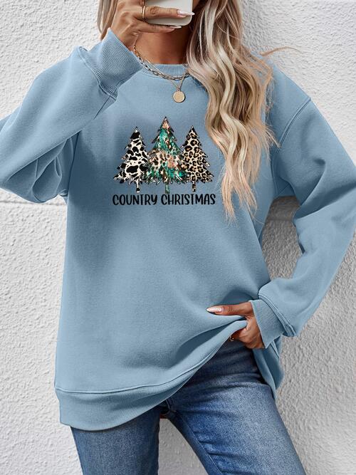 Graphic Round Neck Dropped Shoulder Sweatshirt - T - 9 COLORS -