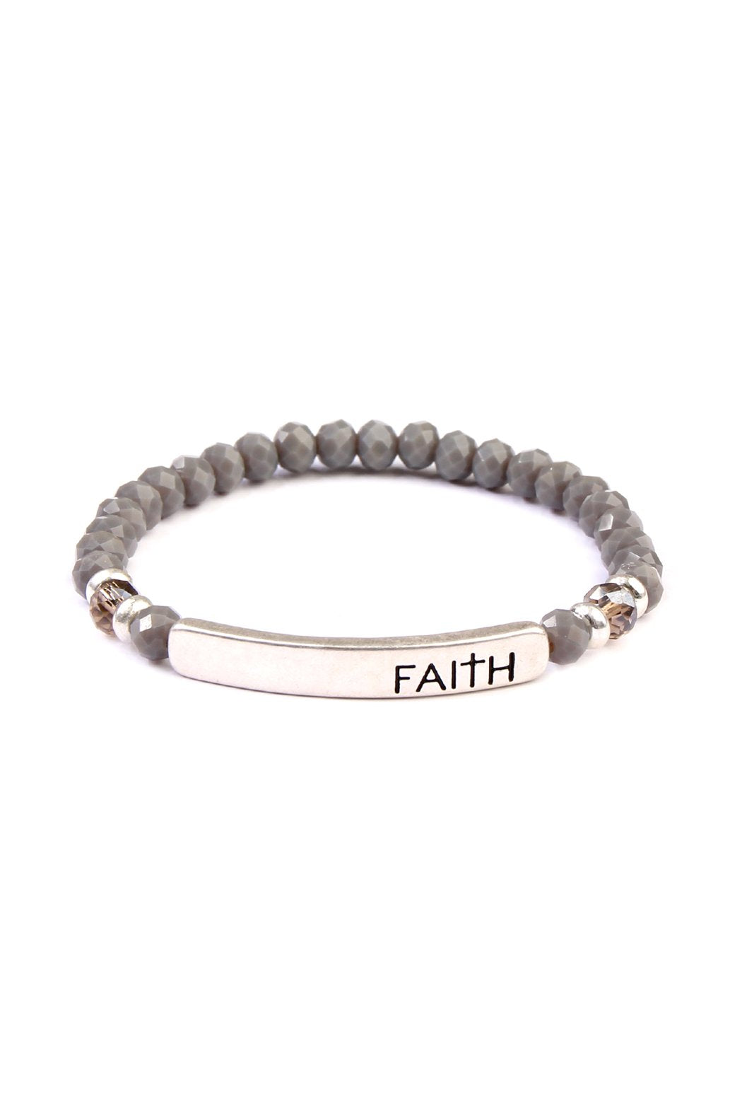 "Faith" Rondelle Beads Bracelet - 8 COLORS