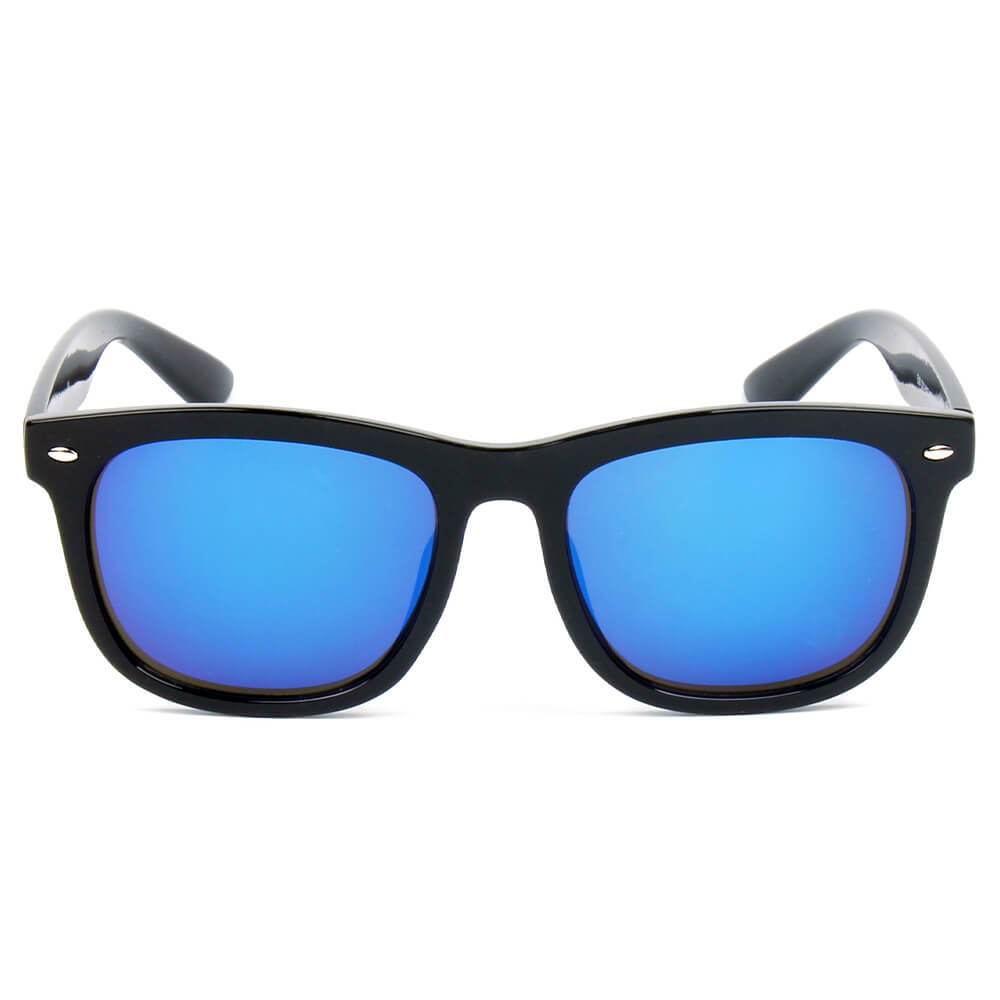 Girona | E06 - Classic Horned Rim Mirrored Lens Sunglasses - 5 COLORS -