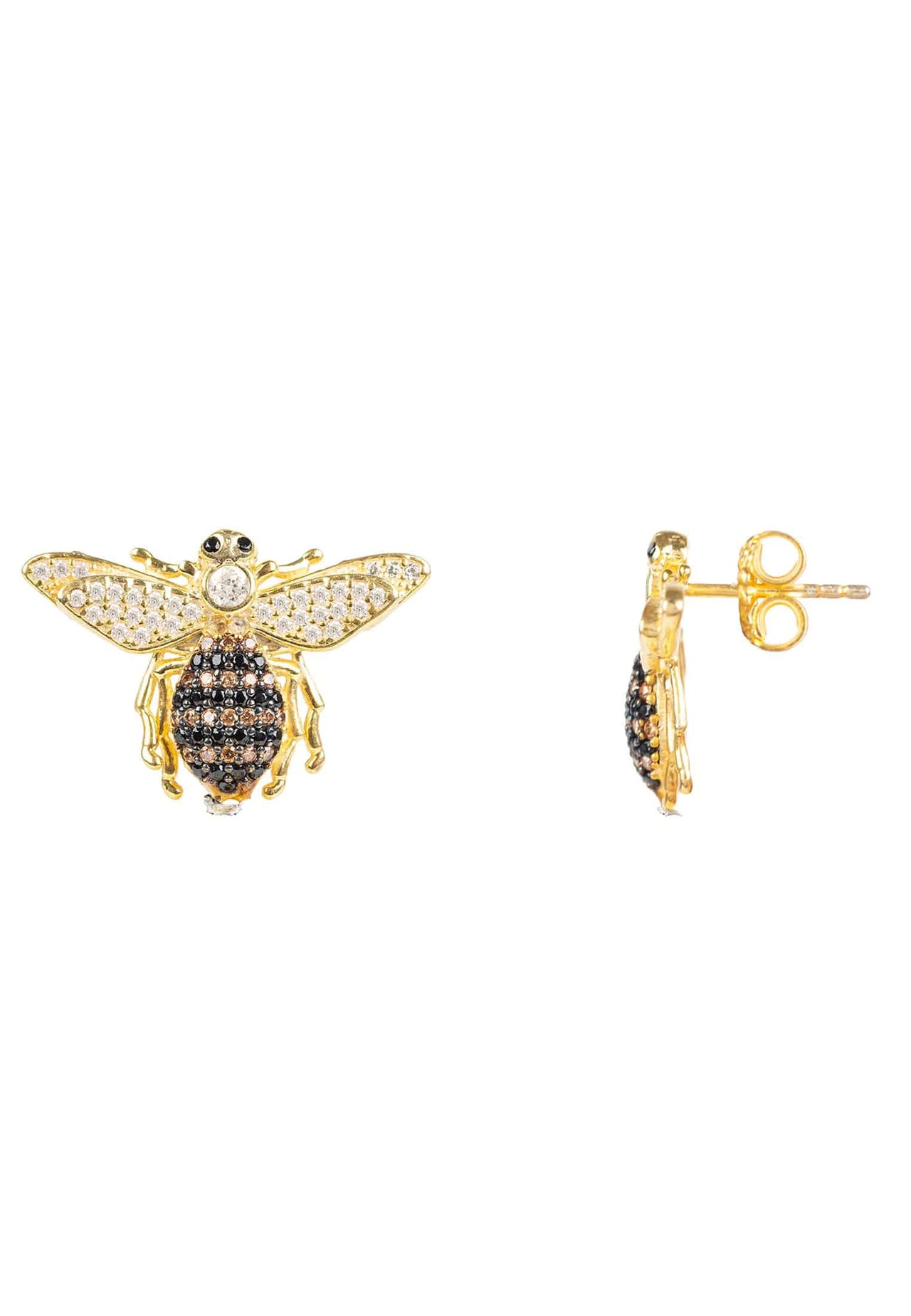 LATELITA - Honey Bee Stud Earrings Gold -