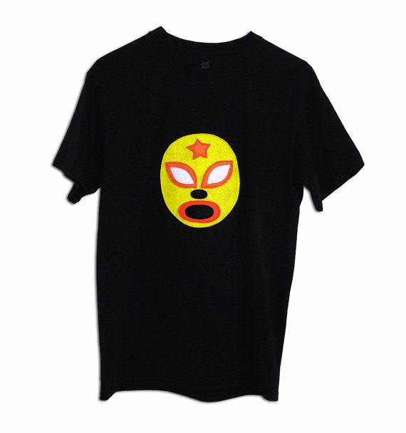 Mi Cielo - Luchador Amarillo - Yellow Mexican Wrestler Men's T-Shirt - 1 COLOR -