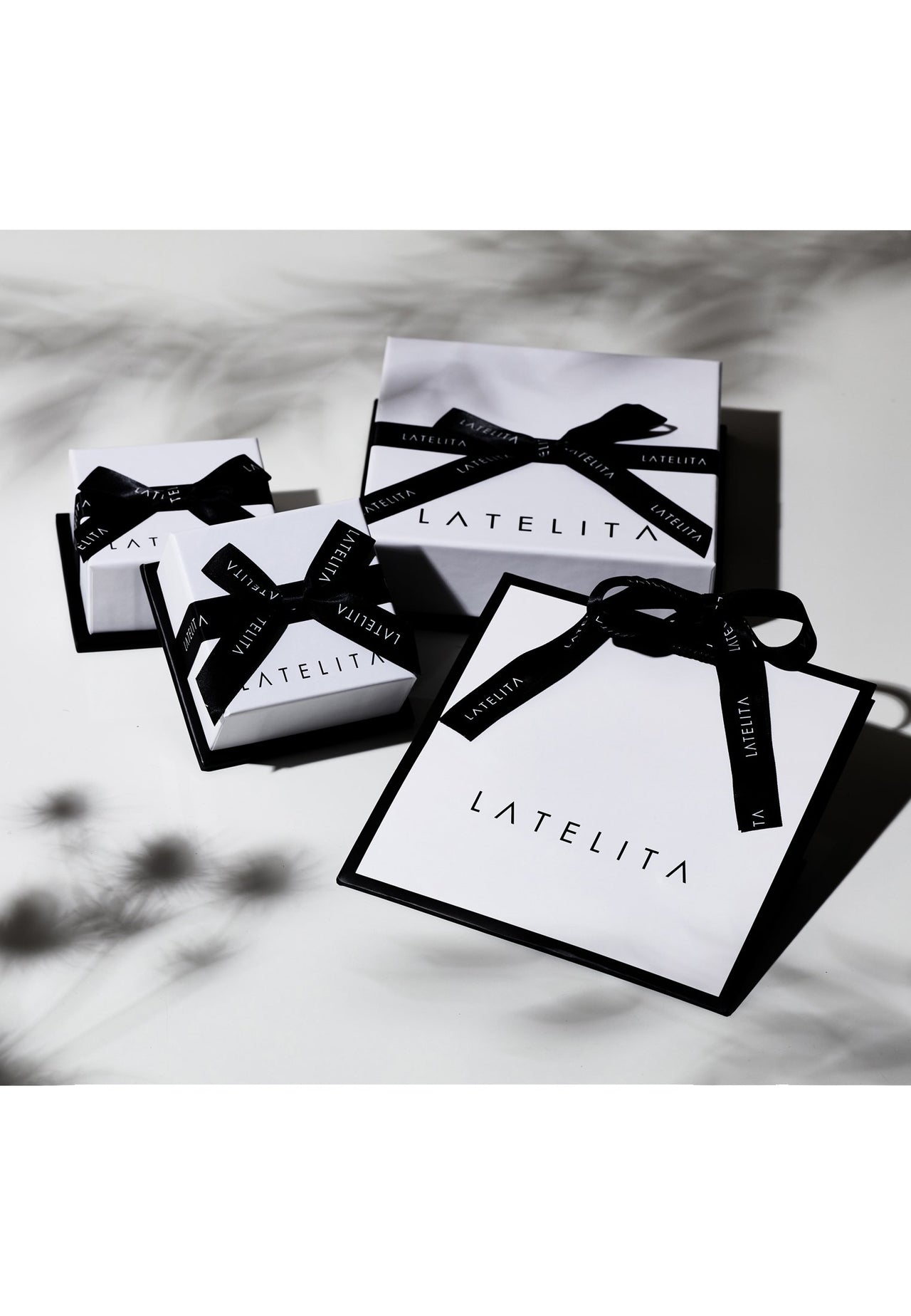 LATELITA - Vortex Teardrop Earring Black Cz -