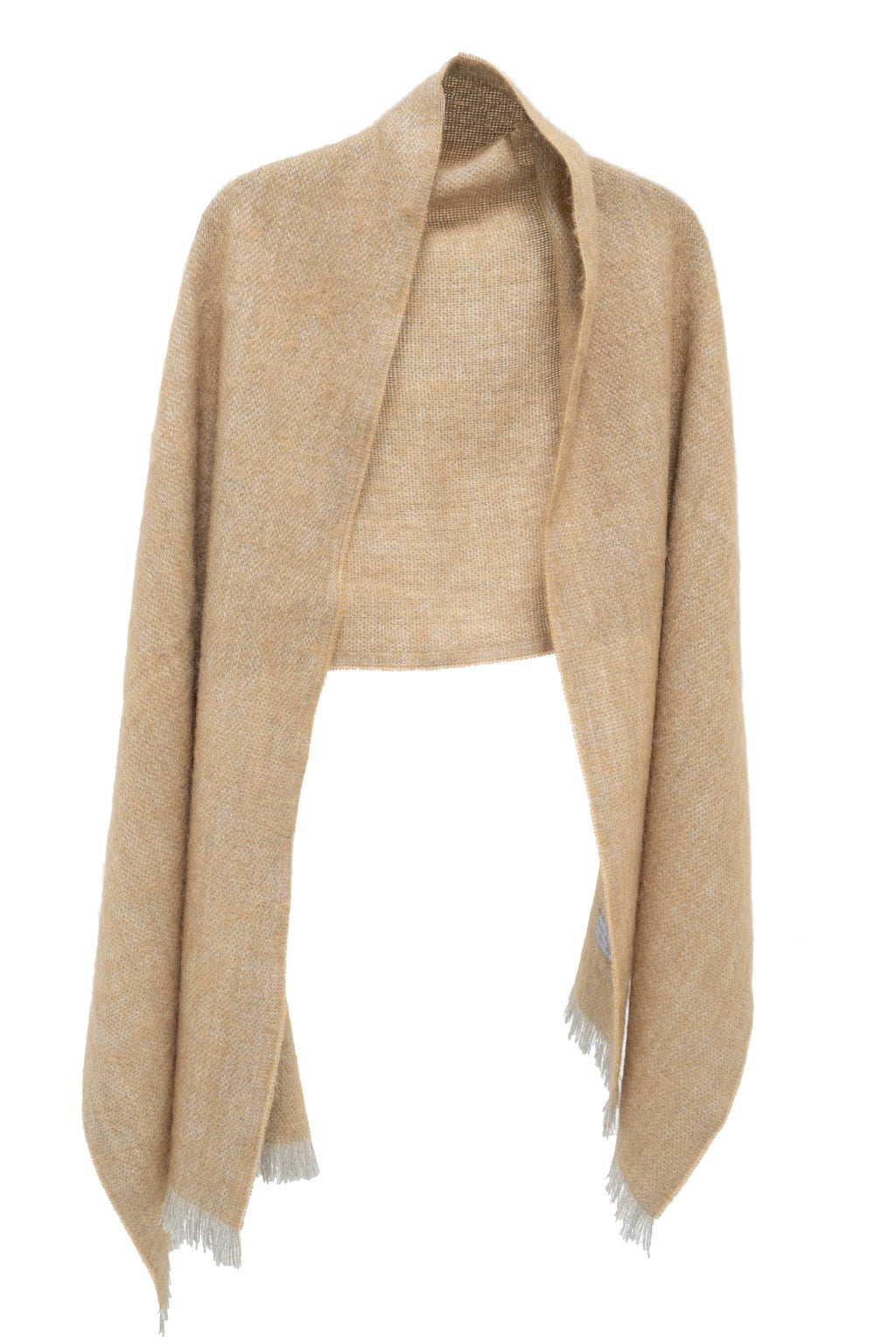 Cabin Measures - Camel Peruvian Alpaca Wool Wrap -