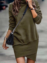 Thumbnail for Round Neck Long Sleeve Mini Dress - T - 1 COLOR -