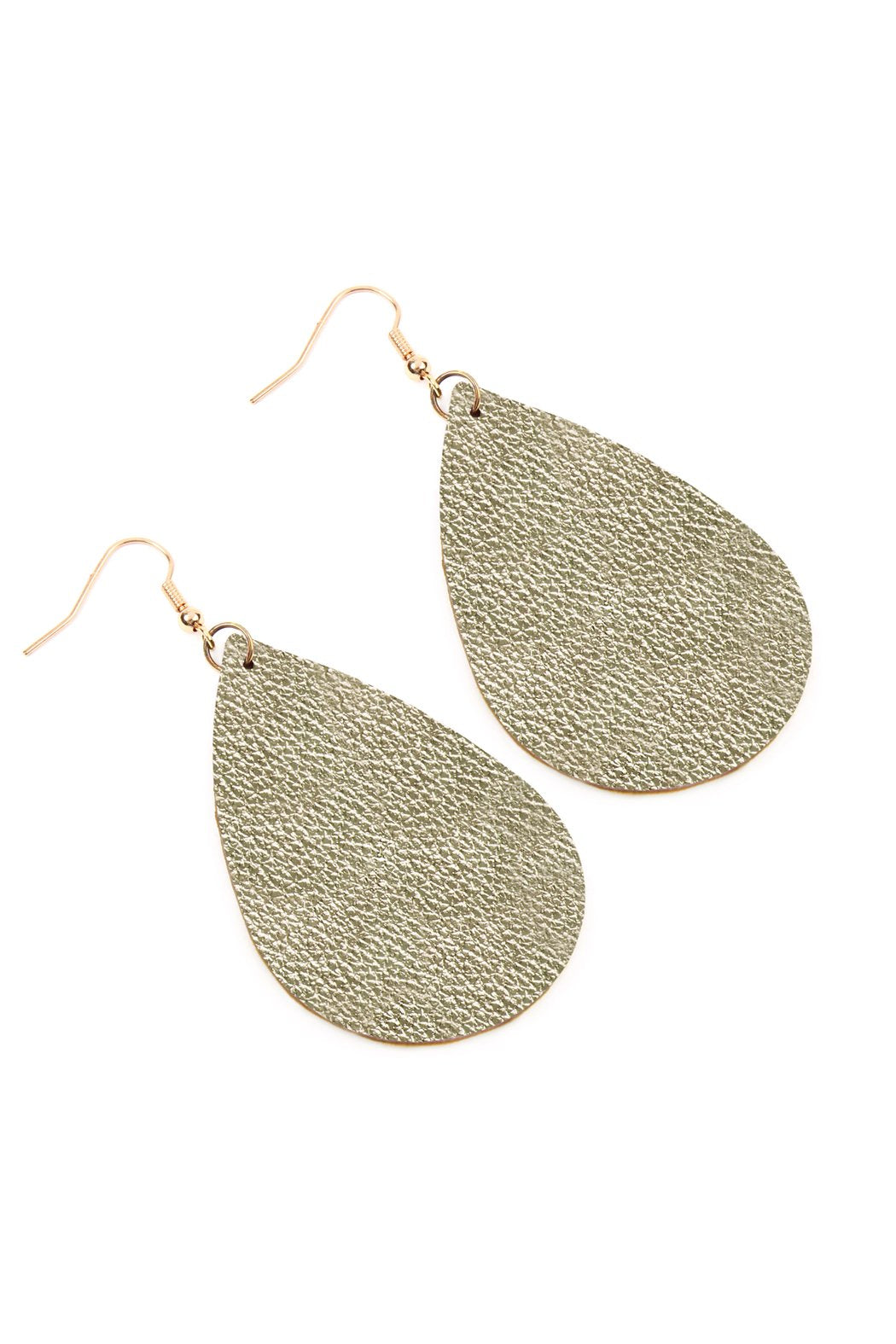 Teardrop Leather Earrings - 18 COLORS -