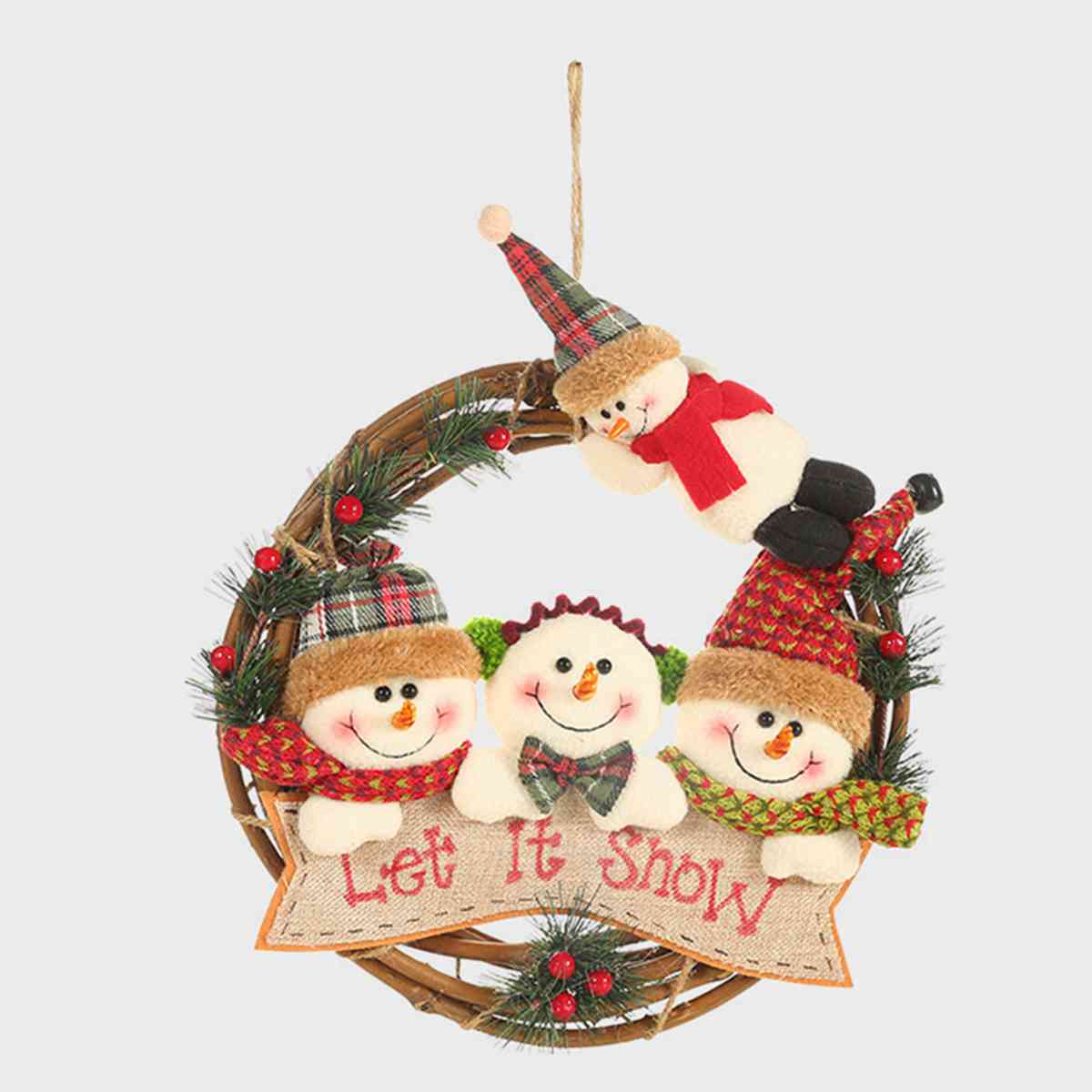 Christmas Dolls / Wreath Ornament - 11.4" X 11.4" - [5-10 DAY DELIVERY] - T - 2 TYPES/STYLES -