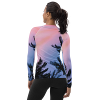 Thumbnail for FYC - Women's Sunset Surf Performance Rash Guard UPF 40+ - 1 COLOR -