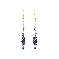 Thumbnail for Gena Myint - Cascading Lapis Lazuli Cluster Earrings -