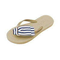 Thumbnail for SAND BY SAYA N.Y. - Marine Park Stripe Bow  - Embellished Flat Flip Flops Sandal - 5 COLORS -