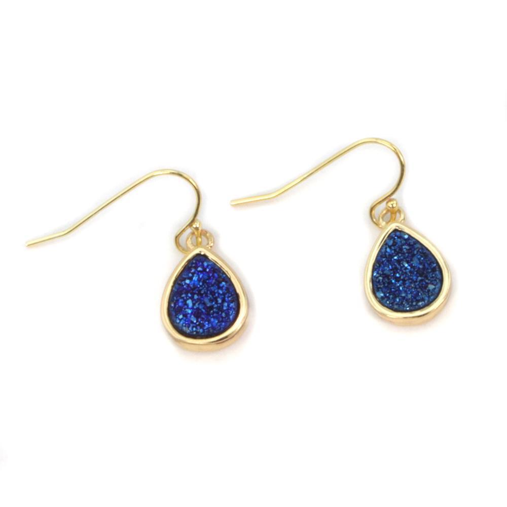 Christy Jean - Emma Druzy Teardrop Earrings - 6 COLORS -