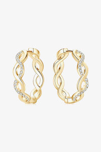 Thumbnail for Moissanite Crisscross Hoop Earrings