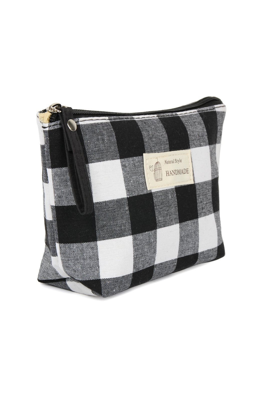 Riah Fashion - Plaid Design Cosmetic Bag - 2 COLORS -