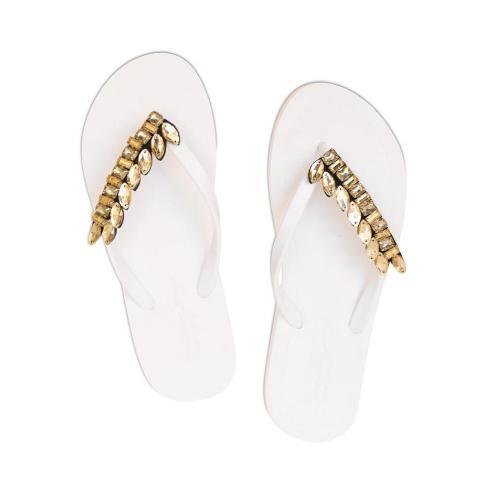 SAND BY SAYA N.Y. - Smith - Rhinestone Flat Flip Flops Sandal - 5 COLORS -