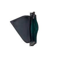 Thumbnail for Angelica Leather Clutch Black Snakeskin -