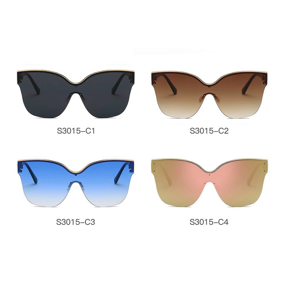 Barcelona | Women Cat Eye Oversize Sunglasses - 4 COLORS -