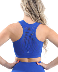 Thumbnail for Savoy - Milano Seamless Sports Bra - Blue [MADE IN ITALY] - SMALL ONLY - 1 COLOR