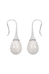 Thumbnail for Teardrop Pearl Pull Trough Earrings - 4 COLORS -