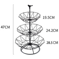 Thumbnail for Iron Fruit Basket Stand - 3 Tier Fruit Trays - Cake Trays - Dessert / Snacks Trays - Vegetables - Snacks Storage Tray Stand - [28 DAY DELIVERY] - 11 COLORS/SHAPES/DESIGNS - CHECK 'EM OUT! -