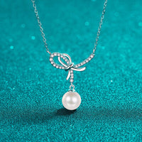 Thumbnail for Natural Pearl Pendant Moissanite 925 Sterling Silver Necklace