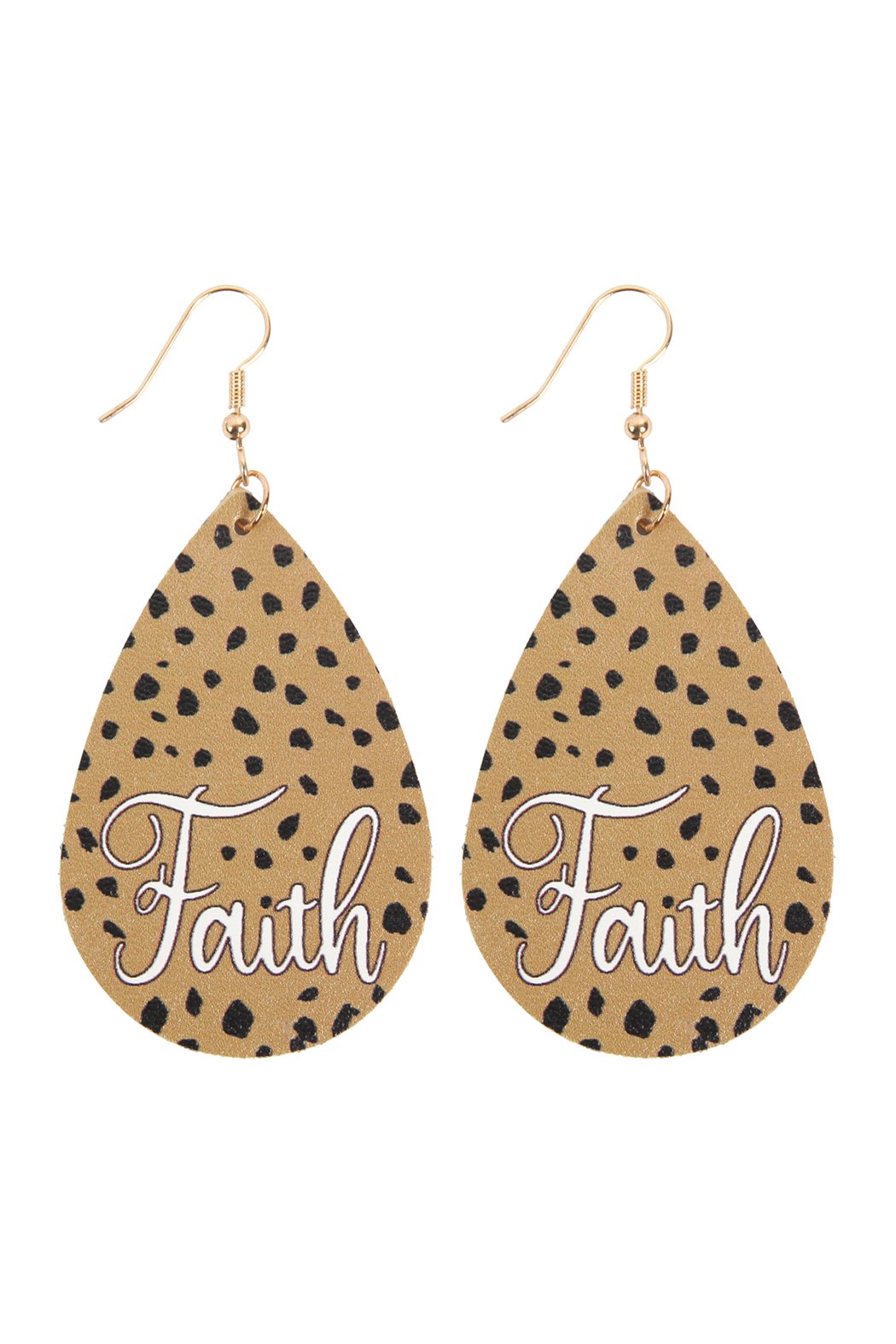 "Faith" Animal Print Leather Fish Hook Earrings - 4 COLORS -